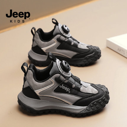Jeep儿童运动鞋冬季加绒鞋子2025新款男童二棉鞋秋冬棉鞋女童童鞋