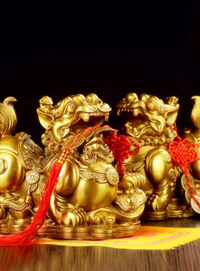 雌雄皮尤家居客厅貔貅摆件