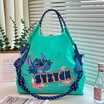 Disney迪士尼官方正品刺绣小怪兽史迪奇环保袋帆布包购物袋通勤包