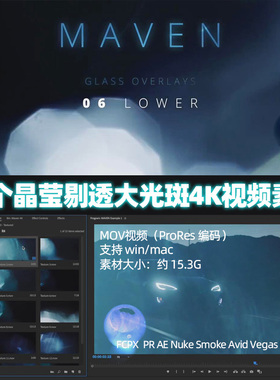 Ae/Pr/Fcpx-90个晶莹剔透大光斑4K视频素材特效合成素材win/mac