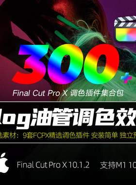 FCPX调色插件集Vlog油管热门调色效果FinalCutProX视频素材支持M1