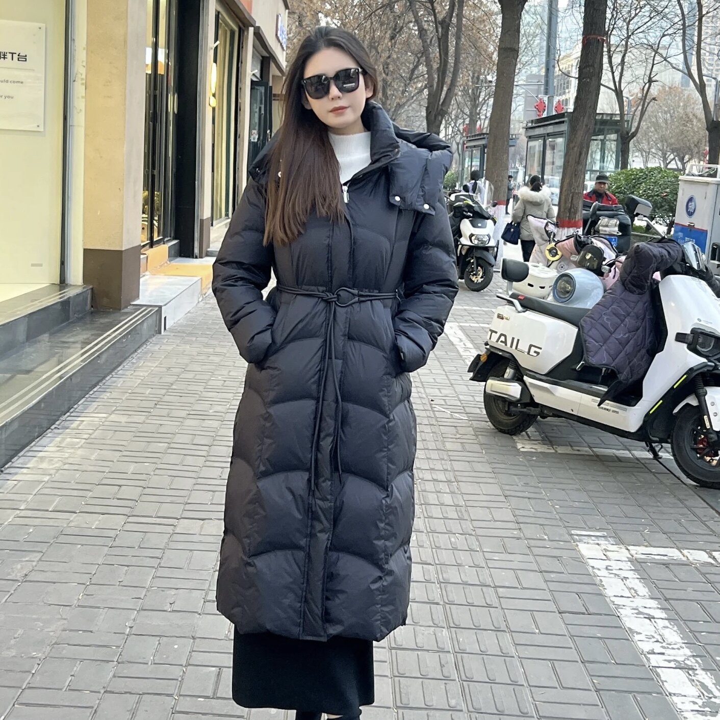 S系列｜“专柜正品”24冬款鹅绒超保暖长款连帽羽绒服 S24438310Y