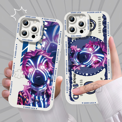 鬼灭之刃无限城上弦猗窝座动漫手机壳适用苹果16华为MATE60红米NOTE14防摔IQOOZ9OPPOA58Y200INOTE15PRONOTE1