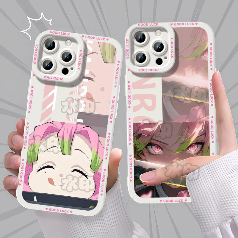 鬼灭之刃无限城甘露寺蜜璃恋柱手机壳适用苹果16IQOONEO10PROPLUS华为MATE5017PROMAX红米NOTE14一加S30荣耀X