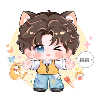 QQ人约稿手绘明星动漫画像周边应援头像定制小鼻嘎Q版卡通形象