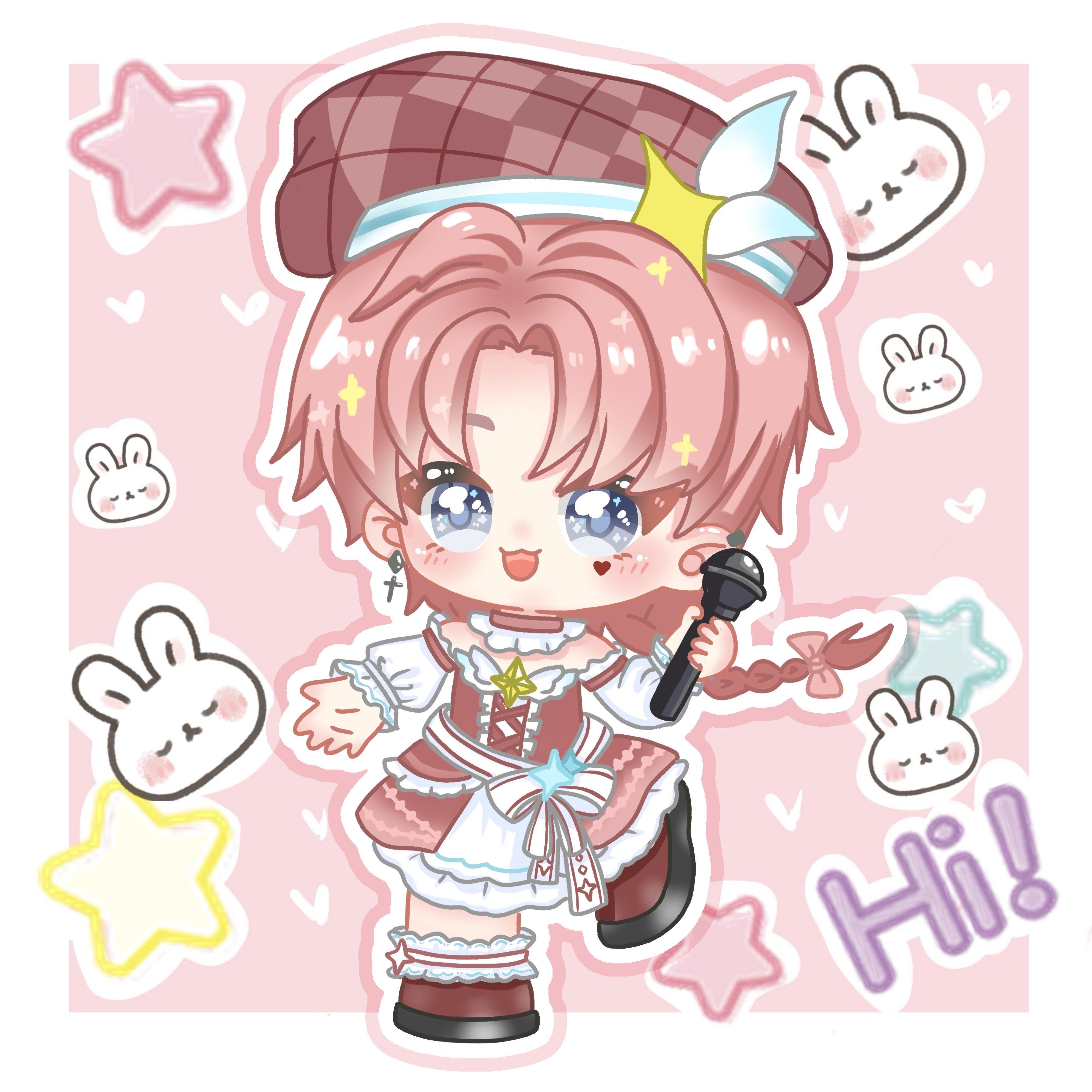 Q版人物手绘定制明星周边卡通头像人物画像QQ人物料动漫形象代画