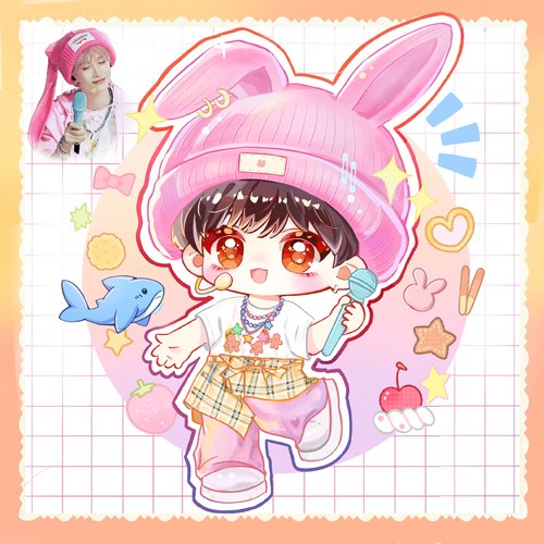 Q版手绘头像卡通明星形象周边