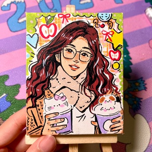 卡通手绘画像定制丙烯马克笔画头像约稿情侣照片转动漫装饰画礼物