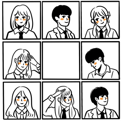 简笔画手绘微信头像定制卡通形象代画公司员工形象设计入职离职礼