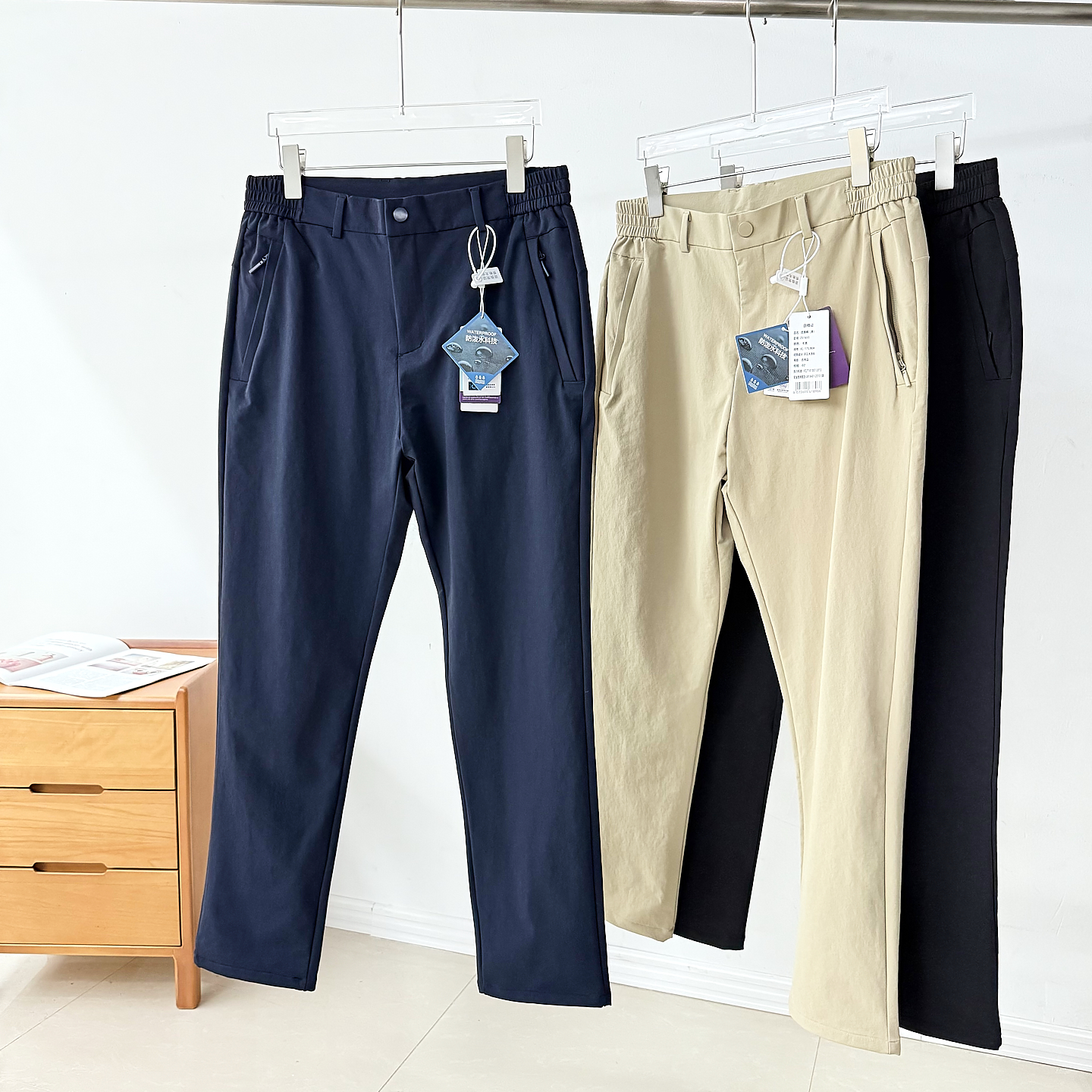 客供锦氨混纺！老渠道来货！秋季男纯色三防软壳冲锋裤直筒休闲裤