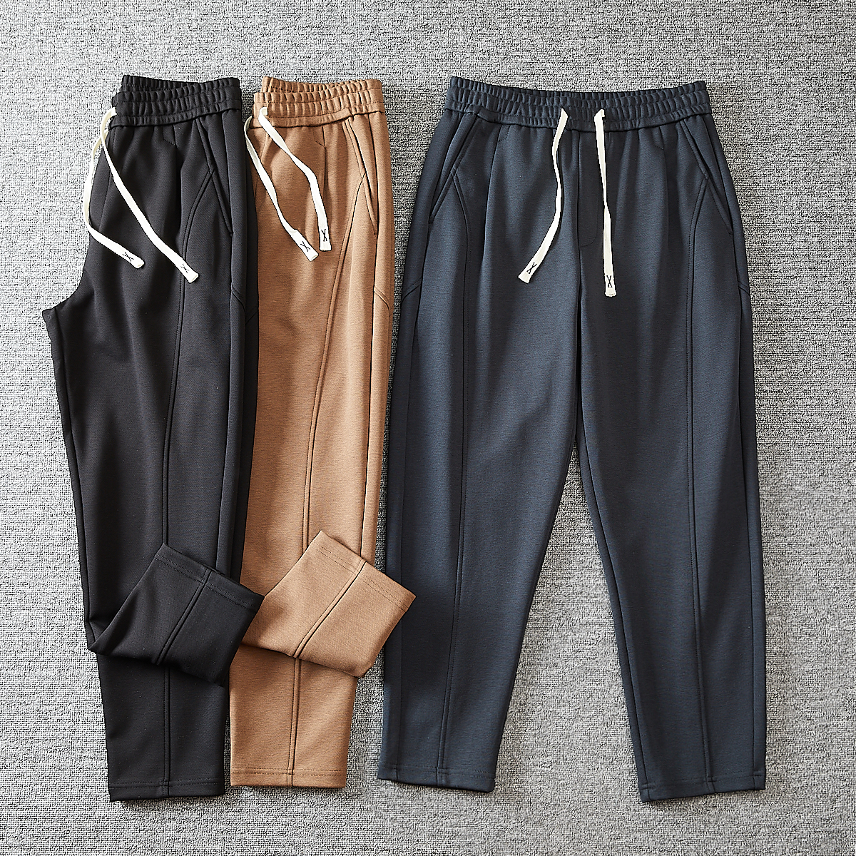 秋冬舒适松紧腰锥型休闲卫裤