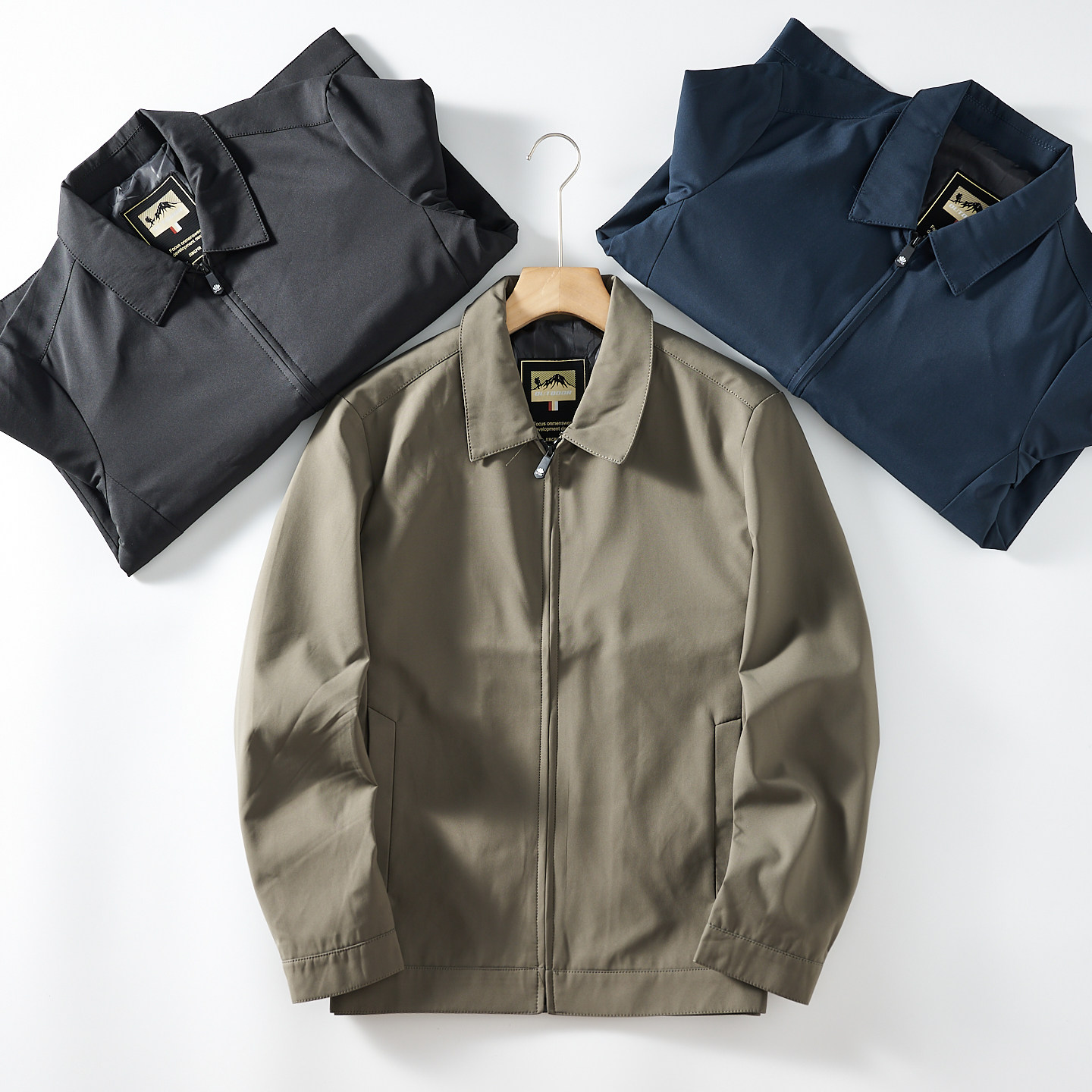 商场订单！行政商务系列！男款春秋翻领舒适防风商务通勤休闲夹克