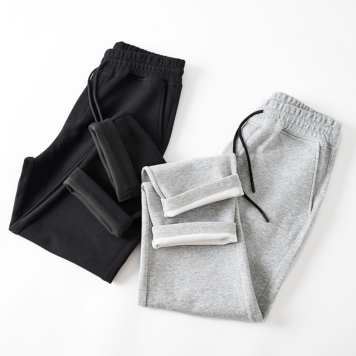 磨绒针织面料！自留推荐！秋季男士外贸纯色百搭运动通勤休闲卫裤