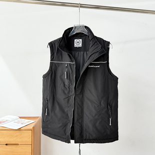 外贸男装 秋冬季 户外立领加厚保暖棉马甲外套 出口欧美 防风耐磨