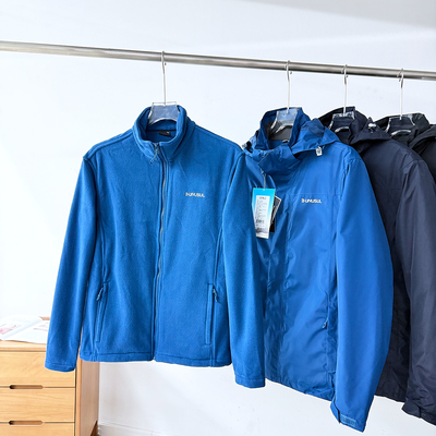 三合一防水摇粒绒内胆 很实惠 秋冬男户外加厚可拆连帽冲锋衣夹克