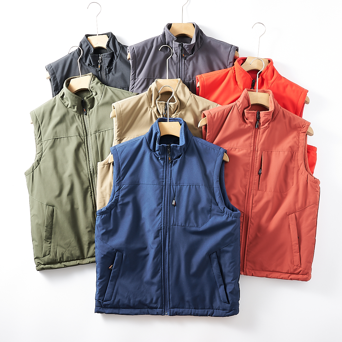 可双面穿！户外牛货！外贸男装秋冬防风防水休闲立领摇粒绒马甲潮