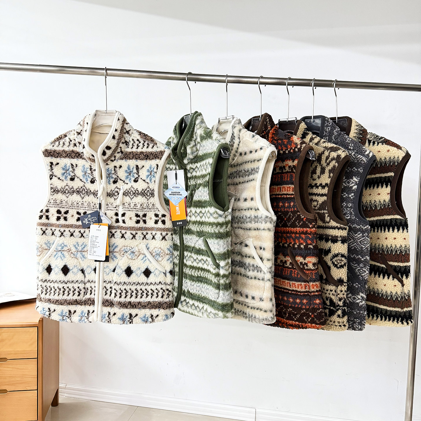 北欧费尔岛提花双面羊羔绒女冬季摇粒绒加厚保暧马甲背心叠穿外套,男装,常规马甲,淘宝优惠券,粉丝福利购,淘宝优惠卷