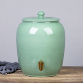 陶瓷水缸景德镇油缸储水罐净水桶凉茶罐10升15升25升饮水机带水龙