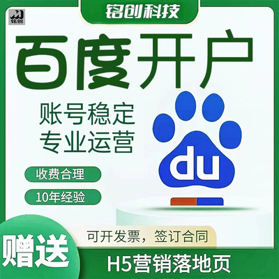 百度推广开户百度开户360推广开户竞价运营sem营销服务设计
