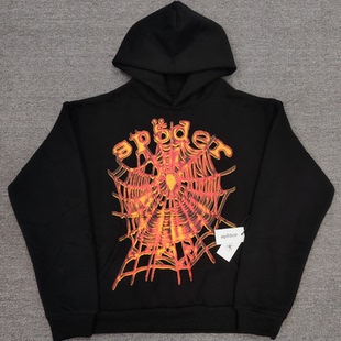 Sp5der Hoodie spider跨境蜘蛛连帽衫卫衣外贸美潮男
