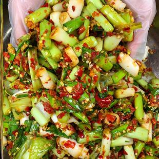 竹乡飘飘小青坛大蒜苗须农家开胃酱菜新鲜制作大蒜杆梗大蒜叶下饭