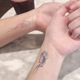 彩色纹身贴女防水高级感手指小图案手臂锁骨ins情侣贴纸情人节礼