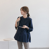 孕妇装 春秋衬衫 上衣韩版 知性魅力 显瘦时尚 职业衬衣外出可哺乳衣