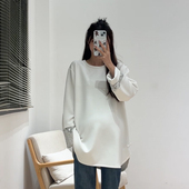 打底衫 孕妇2026早秋新款 T恤宽松中长款 国风亮片长袖 上衣 新中式