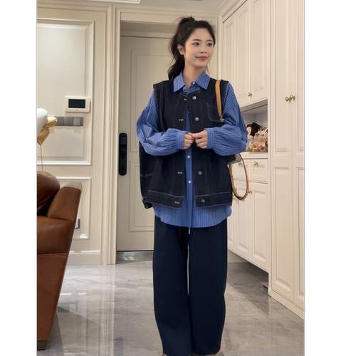春季外穿小众韩版孕妇时尚马甲