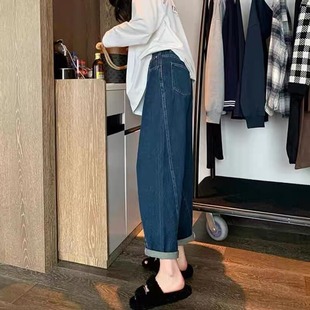宽松直筒裤 孕妇牛仔裤 打底老爹裤 百搭外穿不勒肚子哈伦裤 子春秋装