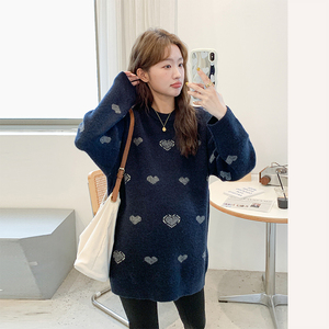孕妇毛衣秋冬款宽松慵懒风针织衫