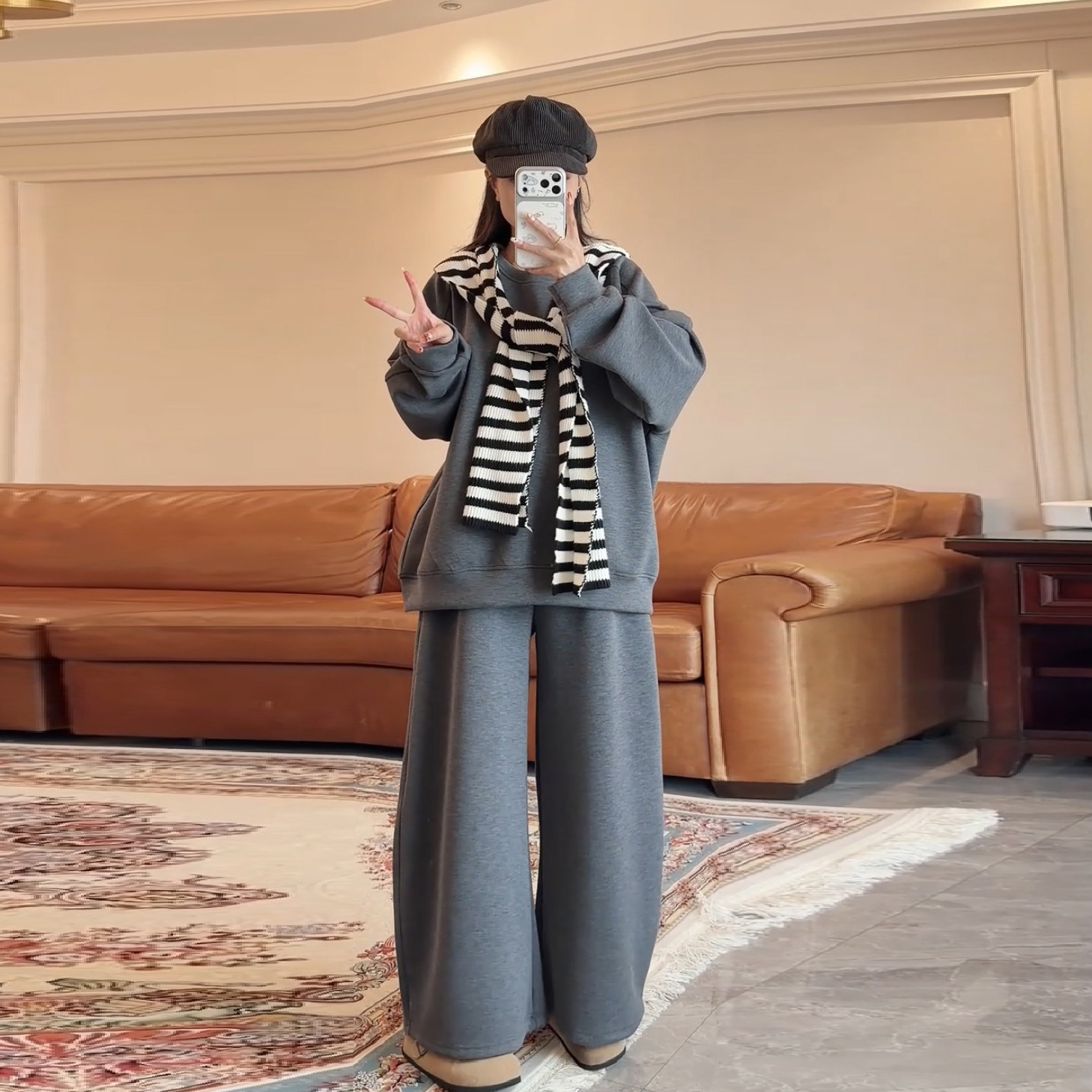 秋装孕妇不显怀运动卫衣两件套
