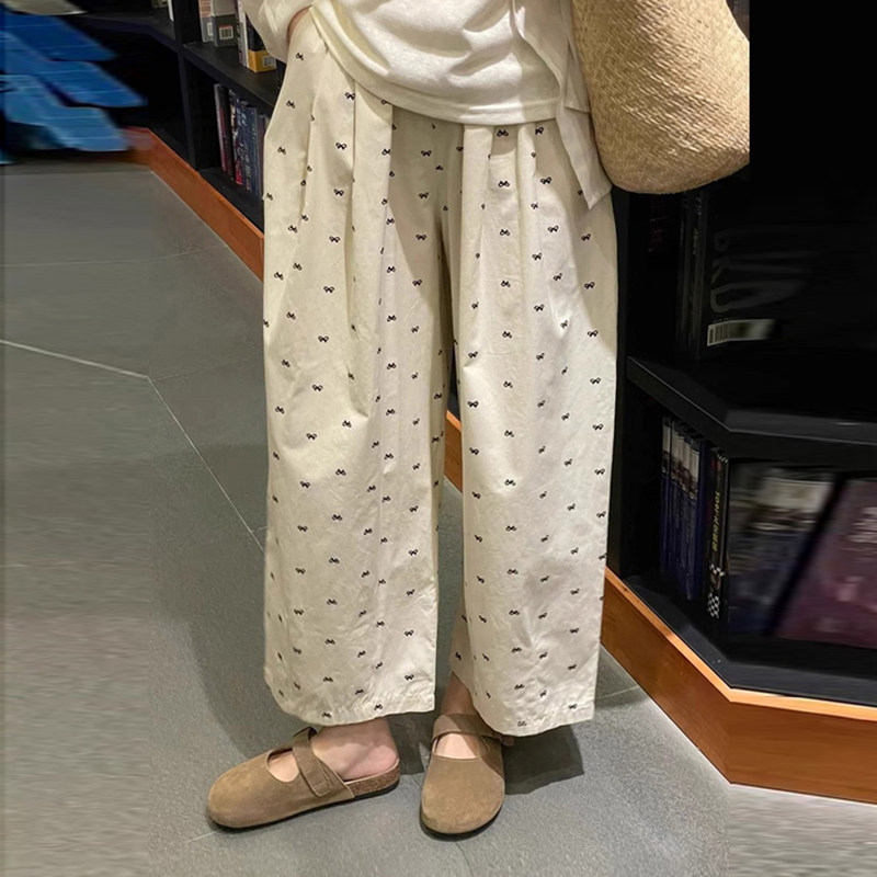 春季纯棉薄孕妇云朵裤显瘦裤子阔腿休闲山本裤宽松九分气球裤夏季