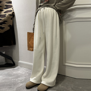 版型超好糯米裤◆孕妇裤秋冬加绒加厚阔腿裤宽松显瘦直筒休闲长裤