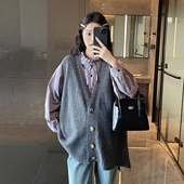 毛衣打底内搭上衣V领背心开衫 针织衫 孕妇马甲春秋款 坎肩 诺初