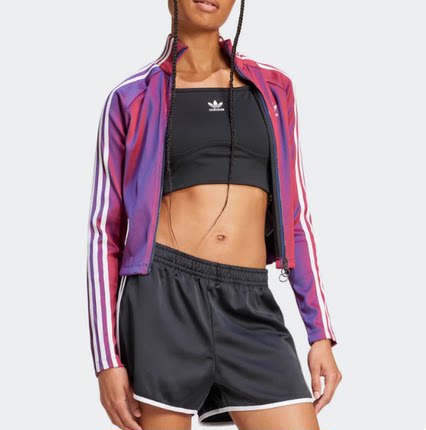 Adidas/阿迪达斯三叶草女士拉链立领时尚夹克JW9744