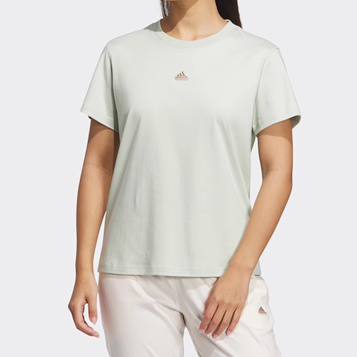 阿迪达斯女子后背镂空短袖T恤