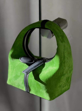 DRESSCODE台湾小众轻奢设计师品牌绿色羊皮包包