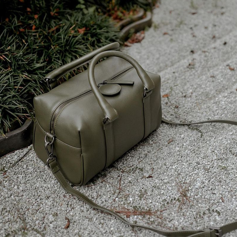 dresscode台湾轻奢小众设计师品牌小红书DAWANG复古波士顿牛皮包