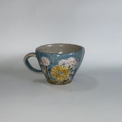惠水窑手绘花卉陶瓷咖啡杯