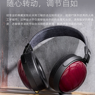 FiiO/飞傲 FT13封闭式动圈头戴耳机紫芯苏木木碗低音头戴耳机