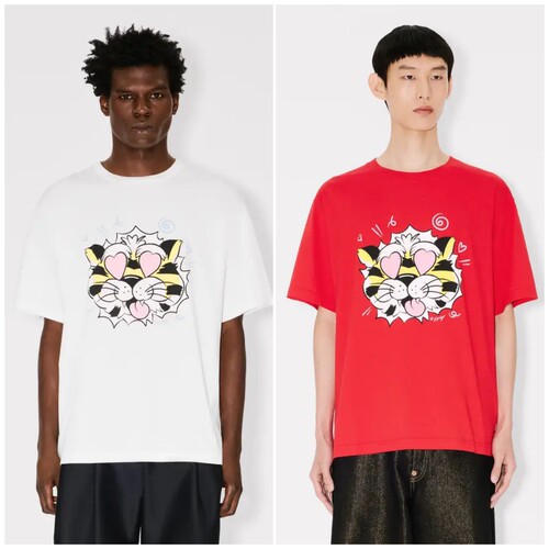 2026夏季轻奢Wild Tiger虎头情侣宽松圆领休闲纯棉t女短袖T恤男潮