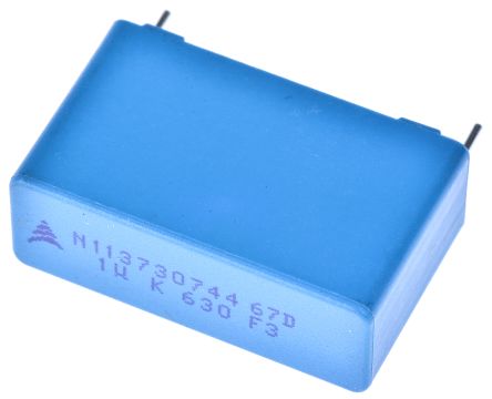 EPCOS B32674 系列 1μF 聚丙烯电容器 (PP) B32674D6105K000, ±10%, 630 (85°C) V 直流/800 (70°C) V 直流