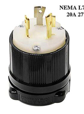 WJ-8325 NEMA插头L7-20P 20A 277V UL发电机公头舞台发动机大功率