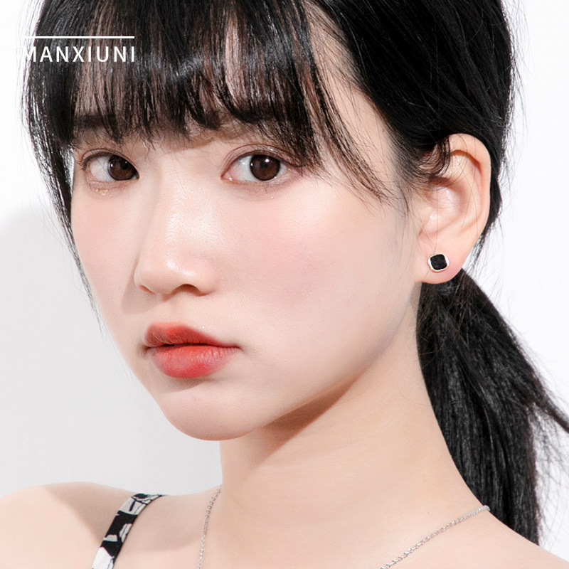 3对耳钉精致925银针女锆石耳环