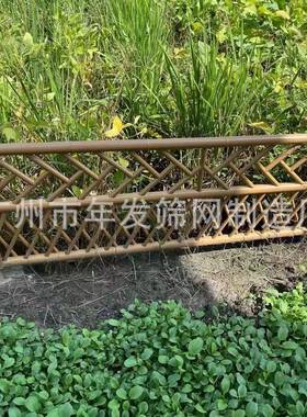 种植隔离护栏农村建设热镀锌钢仿竹篱笆小区锌钢护栏绿色仿竹护栏