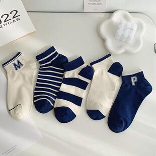 透气防臭运动袜学生百搭短袜 薄款 男士 袜子ins潮袜男生船袜春夏季
