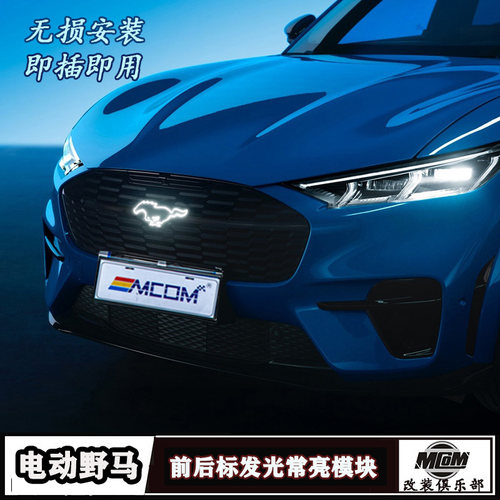 电马改装发光前后车标常亮模块