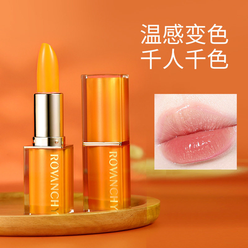 洛梵诗马油锁色温变唇膏防水持妆保湿滋润果冻变色唇膏护唇