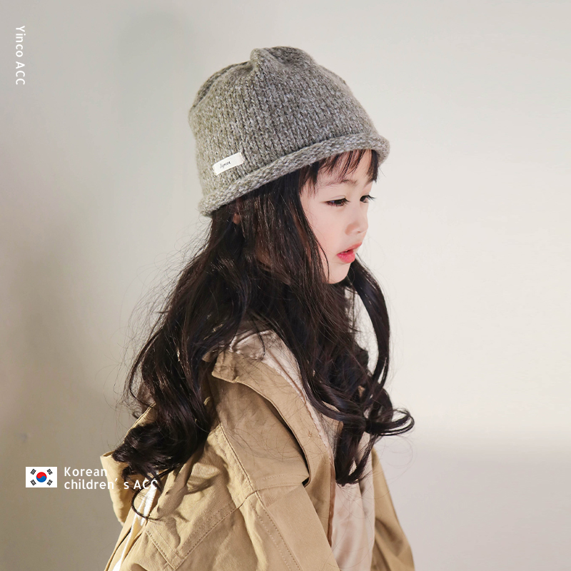 儿童毛线帽新款韩版羊毛针织护耳盆帽秋冬季男女潮童宝宝户外保暖